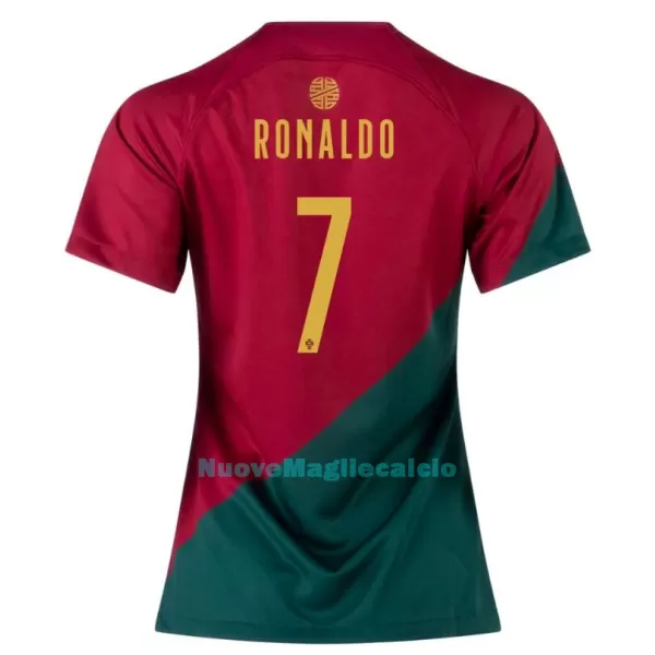 Maglia Portogallo Cristiano Ronaldo 7 Donna Primo Mondiali 2022