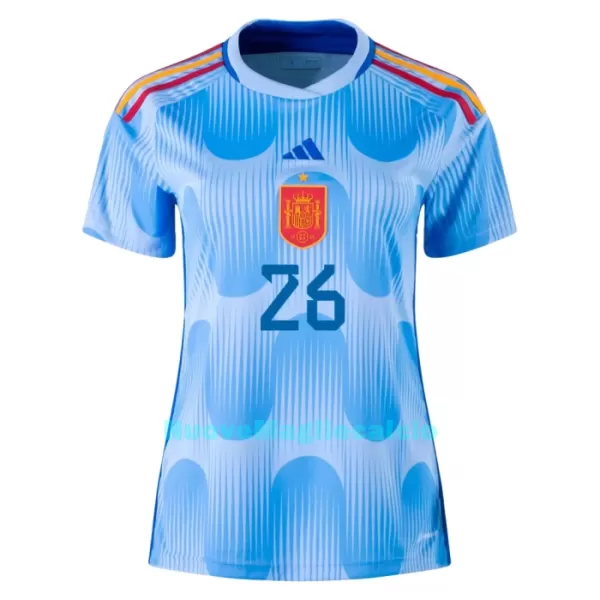 Maglia Spagna PEDRI 26 Donna Secondo Mondiali 2022