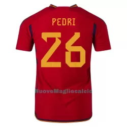 Maglia Spagna PEDRI 26 Uomo Primo Mondiali 2022 Maglia Spagna PEDRI 26 Uomo Primo Mondiali 2022