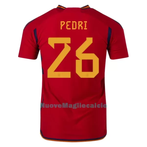 Maglia Spagna PEDRI 26 Uomo Primo Mondiali 2022