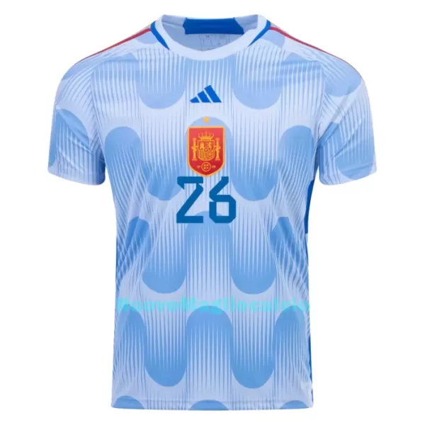 Maglia Spagna PEDRI 26 Uomo Secondo Mondiali 2022