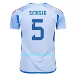 Maglia Spagna SERGIO 5 Uomo Secondo Mondiali 2022
