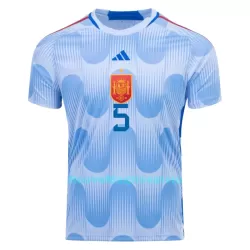 Maglia Spagna SERGIO 5 Uomo Secondo Mondiali 2022