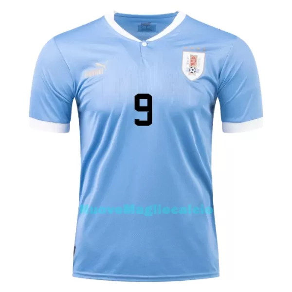 Maglia Uruguay L. Suárez 9 Uomo Primo Mondiali 2022