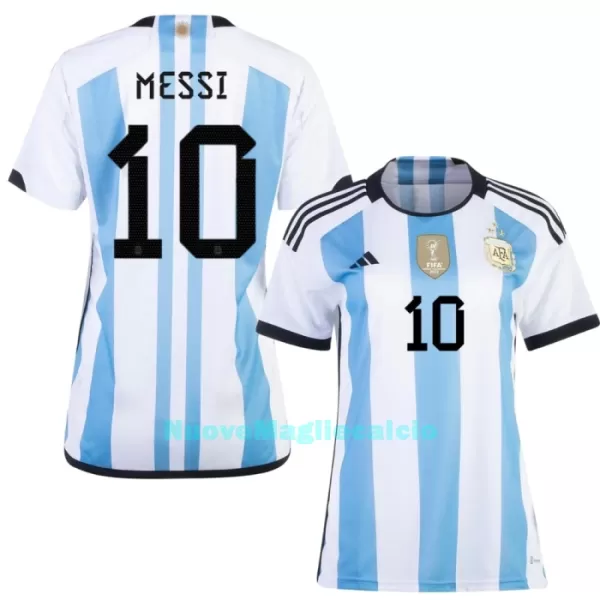 Maglia Argentina 3 Star MESSI 10 Donna Mondiali 2022