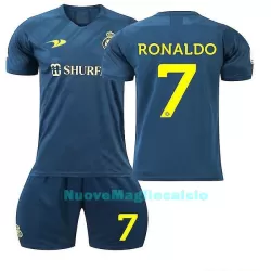 Completo calcio Al Nassr Ronaldo 7 Bambino Secondo 2022-23 Completo calcio Al Nassr Ronaldo 7 Bambino Secondo 2022-23
