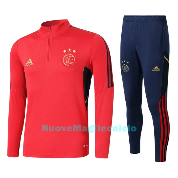 Ajax Amsterdam Felpe da Allenamento Bambino 1/4-Zip 2022-23 Rossa