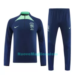 Brasile Felpe da Allenamento Uomo 1/4-Zip 2022 Navy Brasile Felpe da Allenamento Uomo 1/4-Zip 2022 Navy