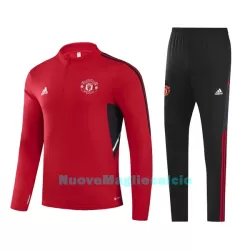 Manchester United Felpe da Allenamento Bambino 1/4-Zip 2022-23 Rossa Manchester United Felpe da Allenamento Bambino 1/4-Zip 2022-23 Rossa