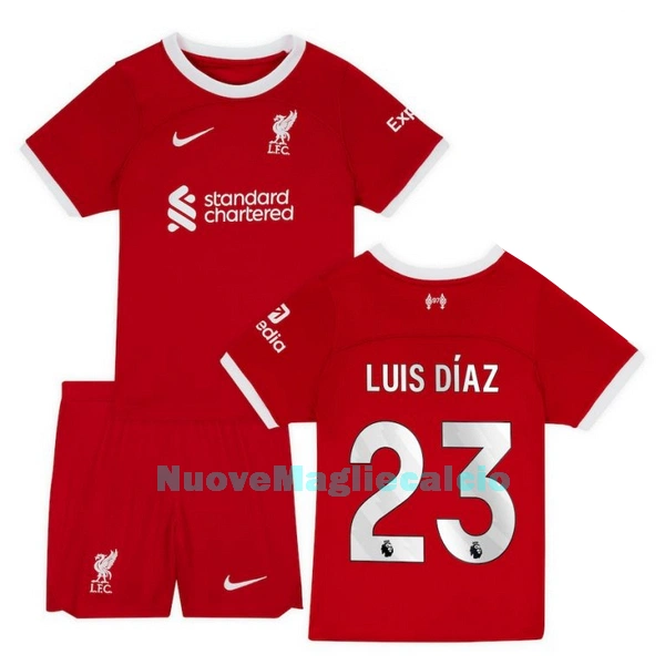 Completo calcio Liverpool Luis Díaz 23 Bambino Primo 2023/24