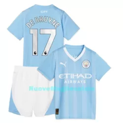 Completo calcio Manchester City De Bruyne 17 Bambino Primo 2023/24 Completo calcio Manchester City De Bruyne 17 Bambino Primo 2023/24