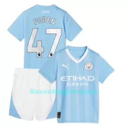 Completo calcio Manchester City Foden 47 Bambino Primo 2023/24 Completo calcio Manchester City Foden 47 Bambino Primo 2023/24
