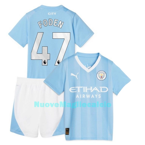 Completo calcio Manchester City Foden 47 Bambino Primo 2023/24