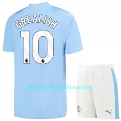 Completo calcio Manchester City Grealish 10 Bambino Primo 2023/24 Completo calcio Manchester City Grealish 10 Bambino Primo 2023/24