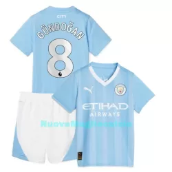 Completo calcio Manchester City Gündogan 8 Bambino Primo 2023/24 Completo calcio Manchester City Gündogan 8 Bambino Primo 2023/24
