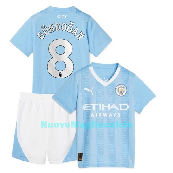 Completo calcio Manchester City Gündogan 8 Bambino Primo 2023/24