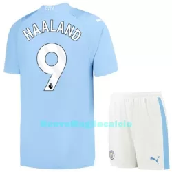 Completo calcio Manchester City Haaland 9 Bambino Primo 2023/24 Completo calcio Manchester City Haaland 9 Bambino Primo 2023/24