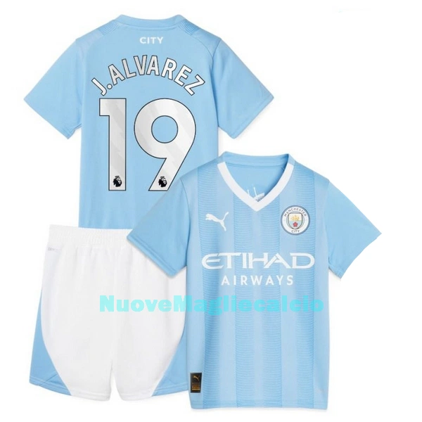 Completo calcio Manchester City J. Alvarez 19 Bambino Primo 2023/24