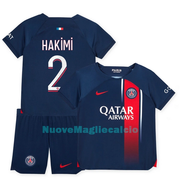 Completo calcio Paris Saint-Germain Hakimi 2 Bambino Primo 2023/24