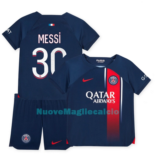 Completo calcio Paris Saint-Germain Messi 30 Bambino Primo 2023/24