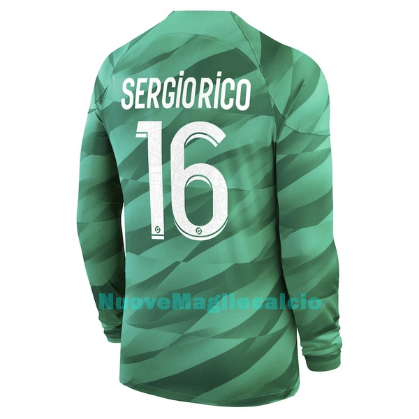 Maglia Portiere Paris Saint-Germain Sergio Rico 16 Uomo Primo 2023/24 Maniche Lunghe