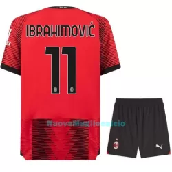 Completo calcio AC Milan Ibrahimovic 11 Bambino Primo 2023/24 Completo calcio AC Milan Ibrahimovic 11 Bambino Primo 2023/24