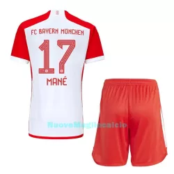 Completo calcio FC Bayern Monaco Mane 17 Bambino Primo 2023/24 Completo calcio FC Bayern Monaco Mane 17 Bambino Primo 2023/24