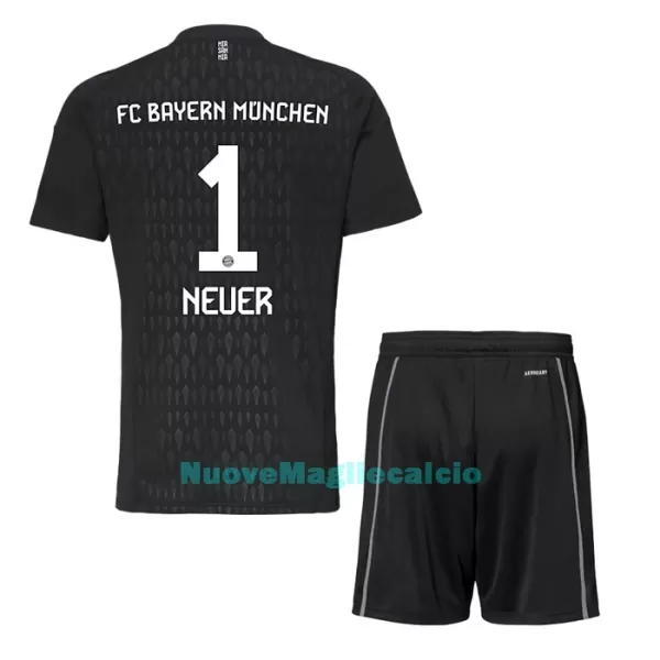 Completo calcio Portiere FC Bayern Monaco Manuel Neuer 1 Bambino Primo 2023/24