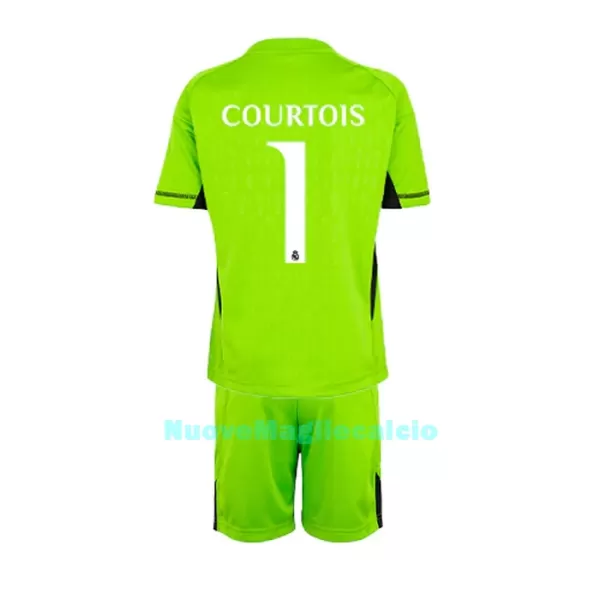 Completo calcio Portiere Real Madrid Thibaut Courtois 1 Bambino Primo 2023/24