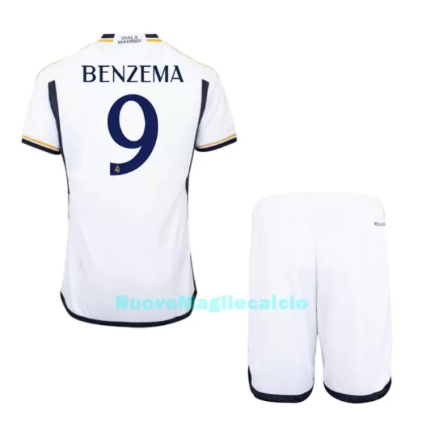 Completo calcio Real Madrid Benzema 9 Bambino Primo 2023/24