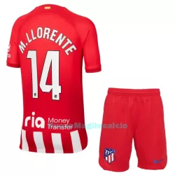Completo calcio Atlético Madrid M. Llorente 14 Bambino Primo 2023/24 Completo calcio Atlético Madrid M. Llorente 14 Bambino Primo 2023/24