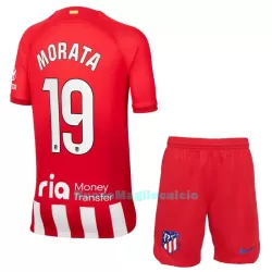 Completo calcio Atlético Madrid Morata 19 Bambino Primo 2023/24 Completo calcio Atlético Madrid Morata 19 Bambino Primo 2023/24