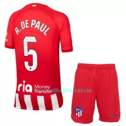 Completo calcio Atlético Madrid R. De Paul 5 Bambino Primo 2023/24 Completo calcio Atlético Madrid R. De Paul 5 Bambino Primo 2023/24