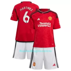 Completo calcio Manchester United Martinez 6 Bambino Primo 2023/24 Completo calcio Manchester United Martinez 6 Bambino Primo 2023/24