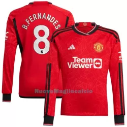 Maglia Manchester United Bruno Fernandes 8 Uomo Primo 2023/24 Maniche Lunghe Maglia Manchester United Bruno Fernandes 8 Uomo Primo 2023/24 Maniche Lunghe
