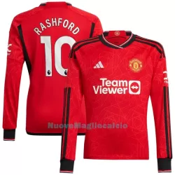 Maglia Manchester United Rashford 10 Uomo Primo 2023/24 Maniche Lunghe Maglia Manchester United Rashford 10 Uomo Primo 2023/24 Maniche Lunghe