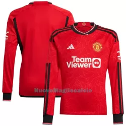 Maglia Manchester United Uomo Primo 2023/24 Maniche Lunghe Maglia Manchester United Uomo Primo 2023/24 Maniche Lunghe