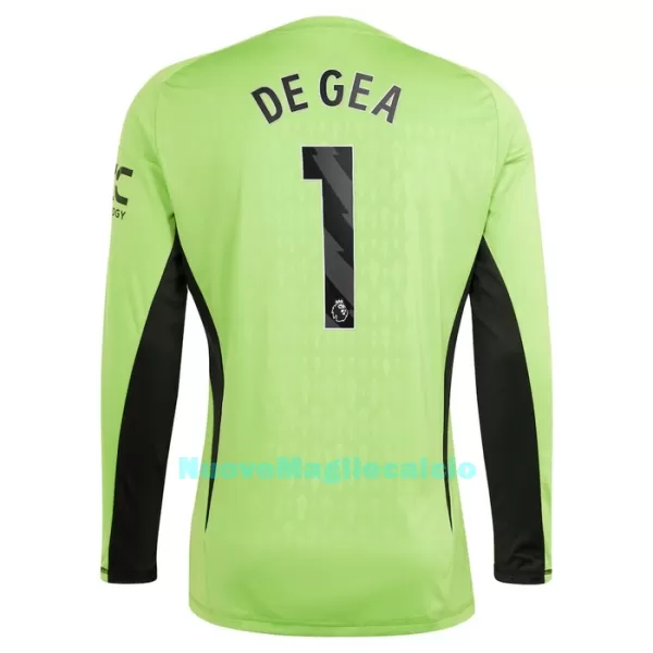 Maglia Portiere Manchester United De Gea 1 Uomo Primo 2023/24 Maniche Lunghe