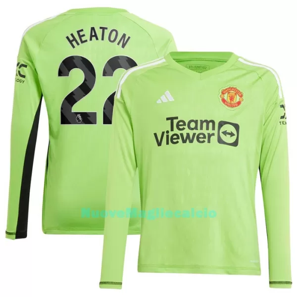 Maglia Portiere Manchester United Heaton 22 Uomo Primo 2023/24 Maniche Lunghe