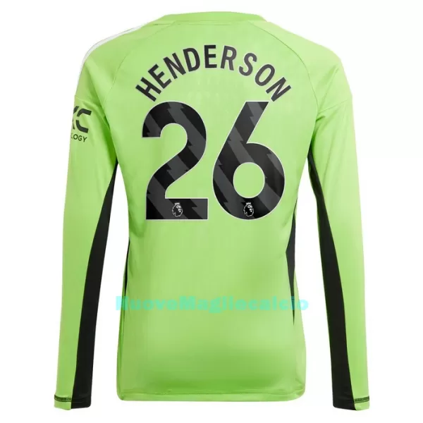 Maglia Portiere Manchester United Henderson 26 Uomo Primo 2023/24 Maniche Lunghe