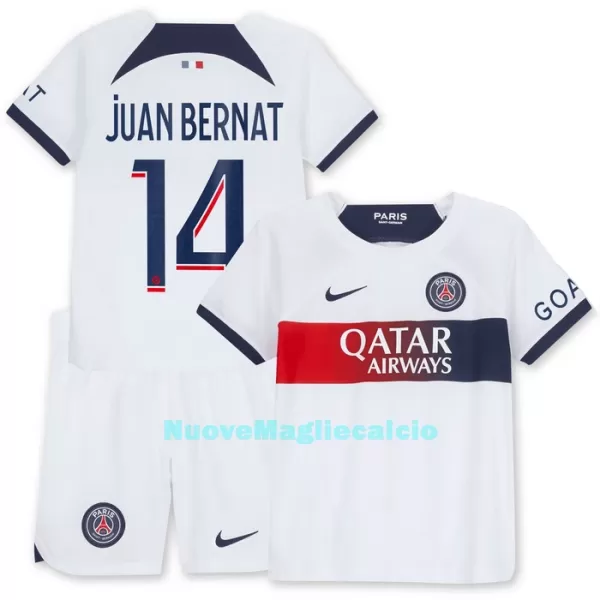 Completo calcio Paris Saint-Germain Juan Bernat 14 Bambino Secondo 2023/24