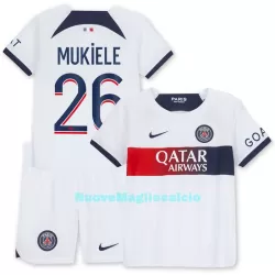 Completo calcio Paris Saint-Germain Mukiele 26 Bambino Secondo 2023/24 Completo calcio Paris Saint-Germain Mukiele 26 Bambino Secondo 2023/24