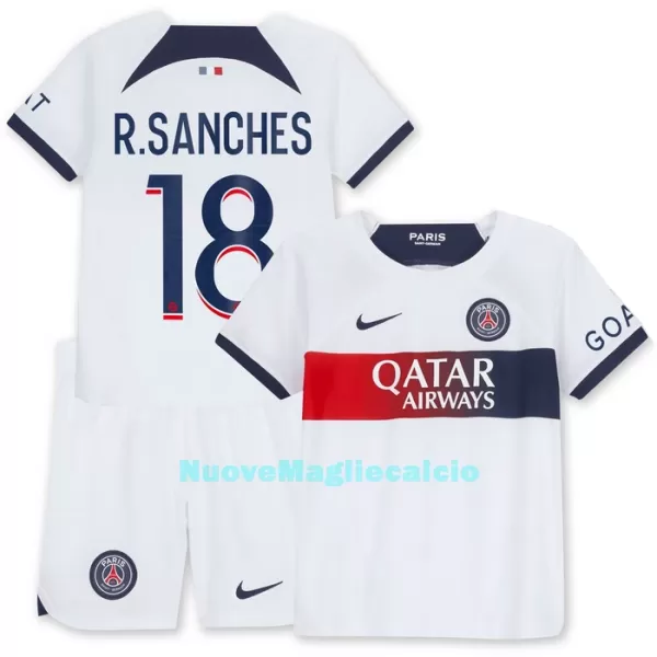 Completo calcio Paris Saint-Germain R.Sanches 18 Bambino Secondo 2023/24