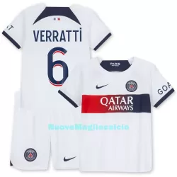 Completo calcio Paris Saint-Germain Verratti 6 Bambino Secondo 2023/24 Completo calcio Paris Saint-Germain Verratti 6 Bambino Secondo 2023/24