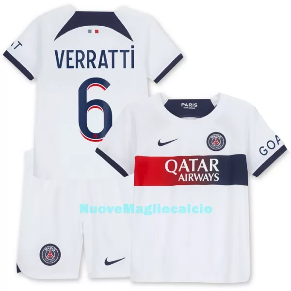 Completo calcio Paris Saint-Germain Verratti 6 Bambino Secondo 2023/24