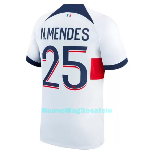 Maglia Paris Saint-Germain N.Mendes 25 Uomo Secondo 2023/24