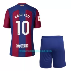 Completo calcio Barcellona Ansu Fati 10 Bambino Primo 2023/24 Completo calcio Barcellona Ansu Fati 10 Bambino Primo 2023/24