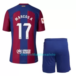 Completo calcio Barcellona Marcos A. 17 Bambino Primo 2023/24 Completo calcio Barcellona Marcos A. 17 Bambino Primo 2023/24