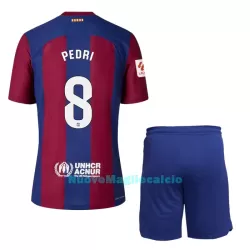 Completo calcio Barcellona Pedri 8 Bambino Primo 2023/24 Completo calcio Barcellona Pedri 8 Bambino Primo 2023/24