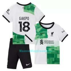 Completo calcio Liverpool Gakpo 18 Bambino Secondo 2023/24 Completo calcio Liverpool Gakpo 18 Bambino Secondo 2023/24